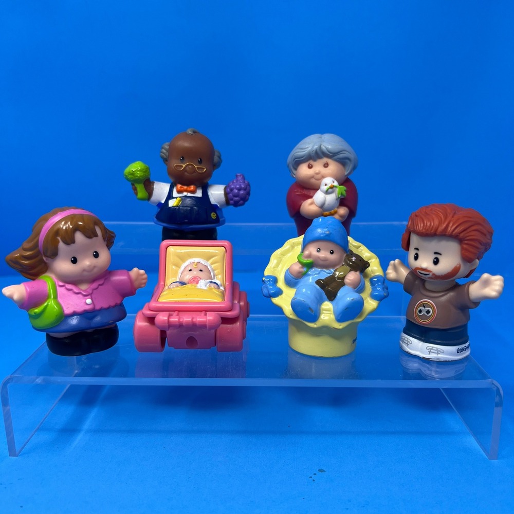 Little People Family Figures Mom Dad Grandpa Baby Babies little tikes Mrs Noah
